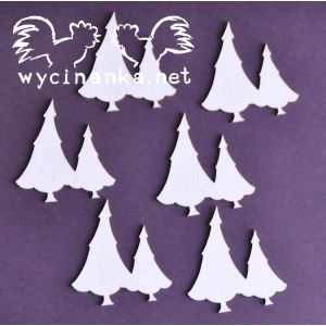 Tekturka Wycinanka Alternative for Christmas - Choinki/Christmas Tree, 6szt